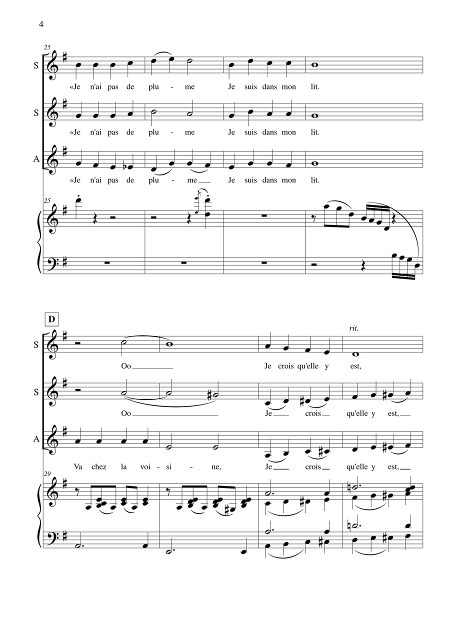 Au Clair de la Lune SSA scores gallery preview page 5