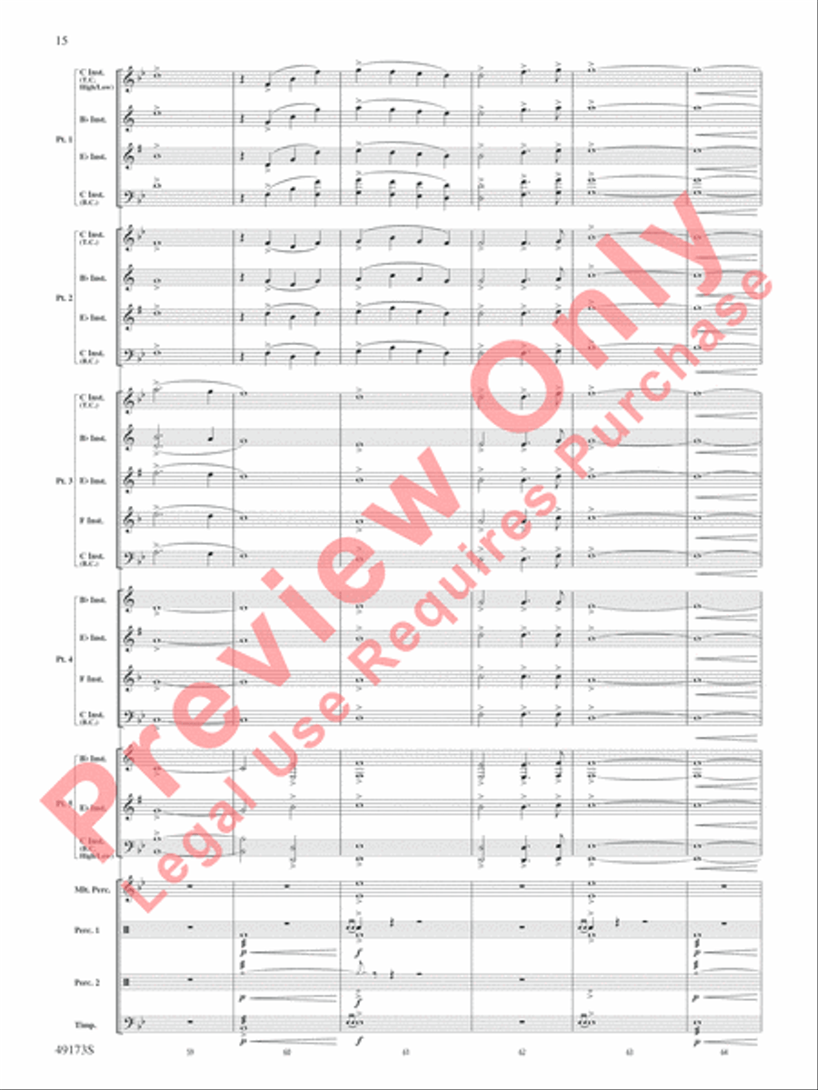 Shine Bright Concert Band scores gallery preview page 16