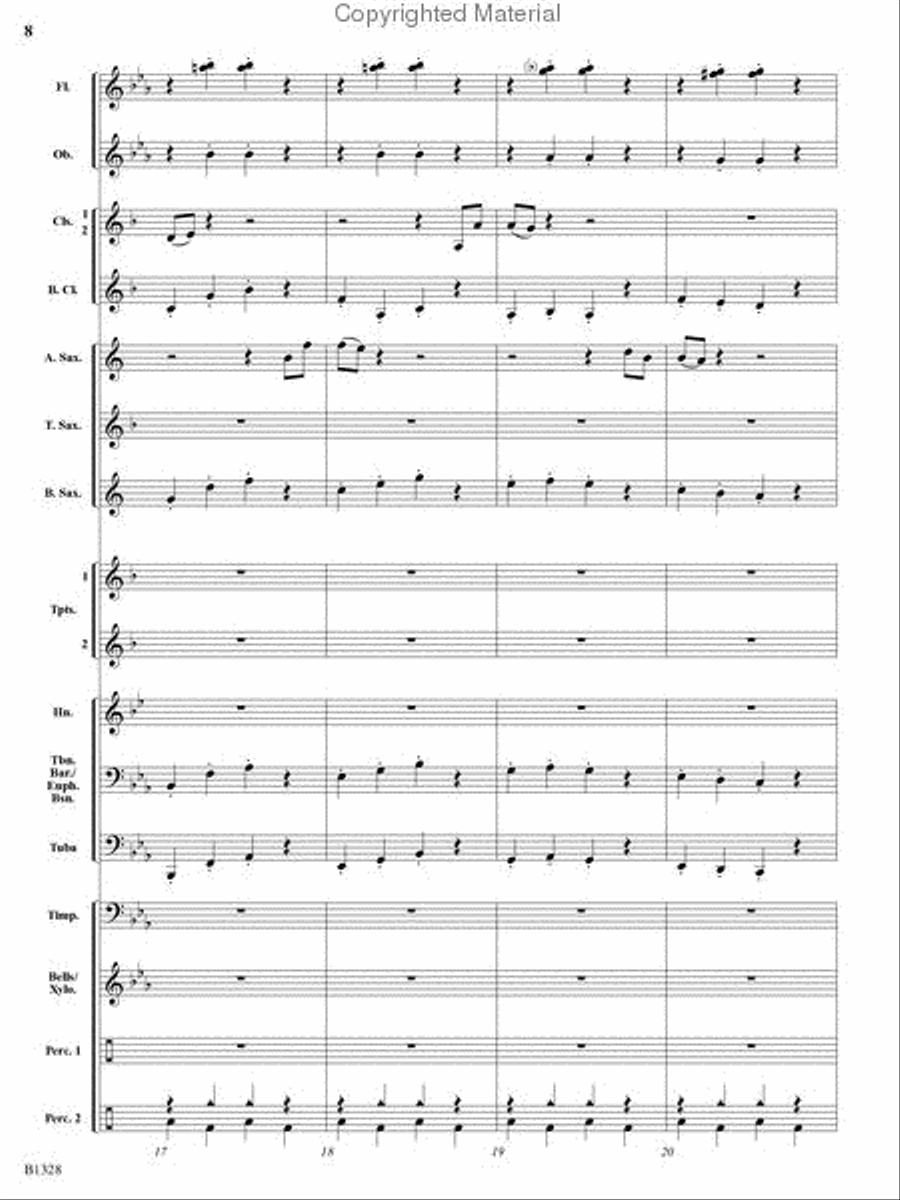 Ten Masters in Two Minutes Concert Band scores gallery preview page 6