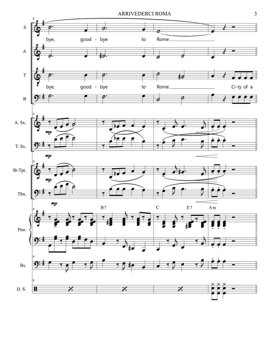 Arrivederci Roma (Goodbye To Rome) Divisi scores gallery preview page 4
