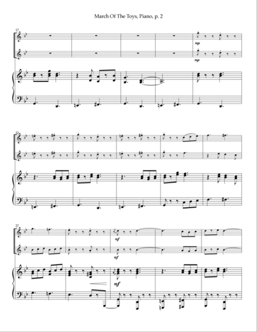 March Of The Toys Trumpet Duet scores gallery preview page 2