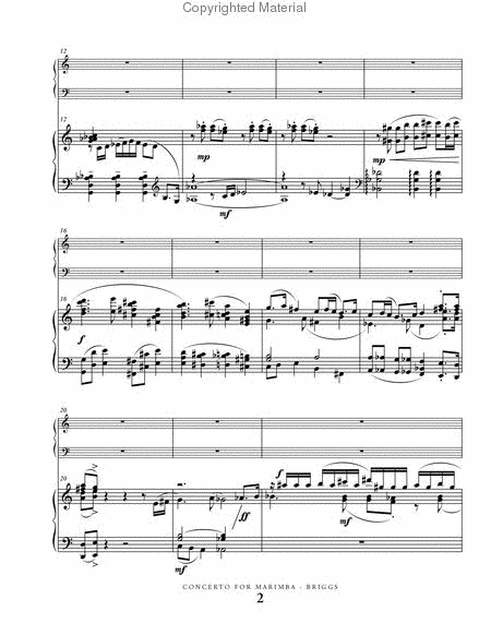 Concertino for Marimba and Wind Ensemble (piano reduction)