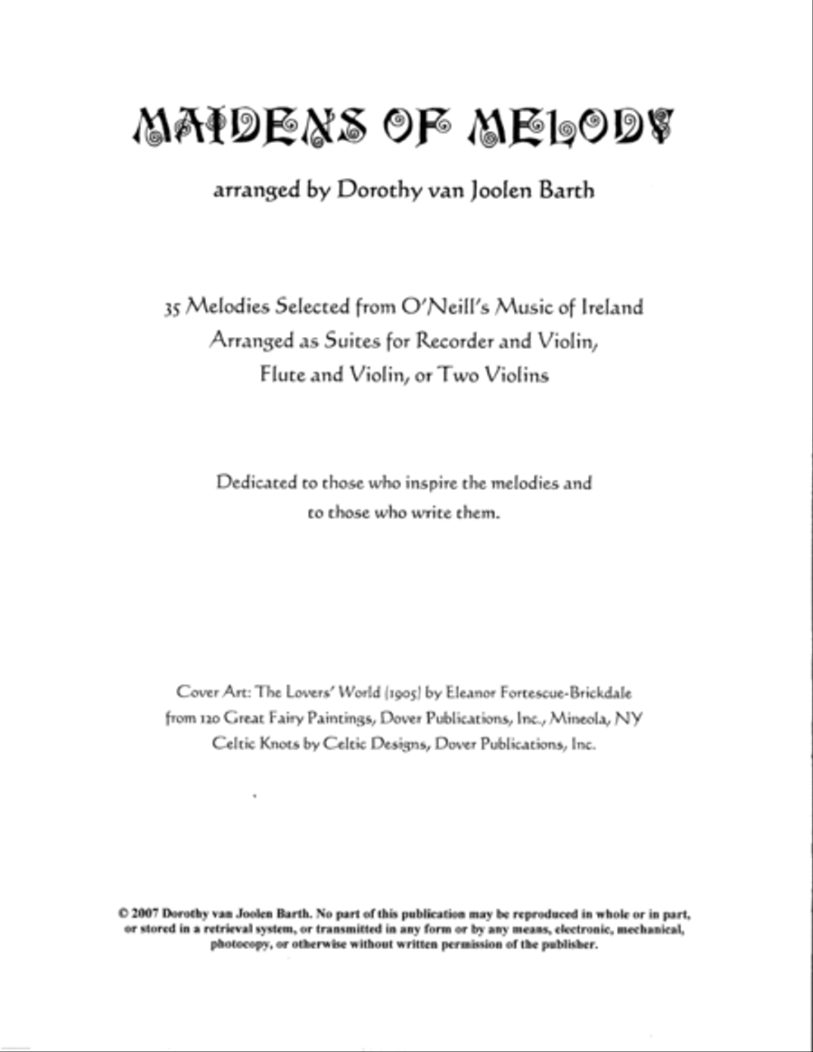 Maidens of Melody (Complete Duo Anthology) Set of Parts scores gallery preview page 2