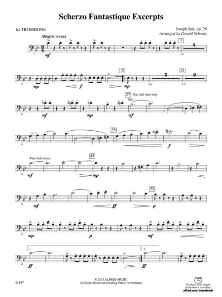 Scherzo Fantastique Excerpts: 1st Trombone