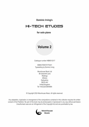 Hi-Tech Etudes Volume 2 (15 intermediate to advanced technology inspired pieces for solo piano)