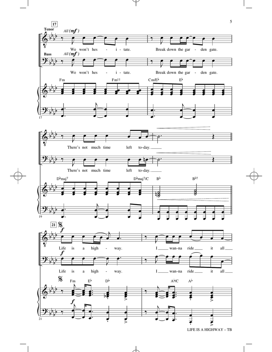Life Is A Highway (arr. Cristy Cari Miller) TB scores gallery preview page 3