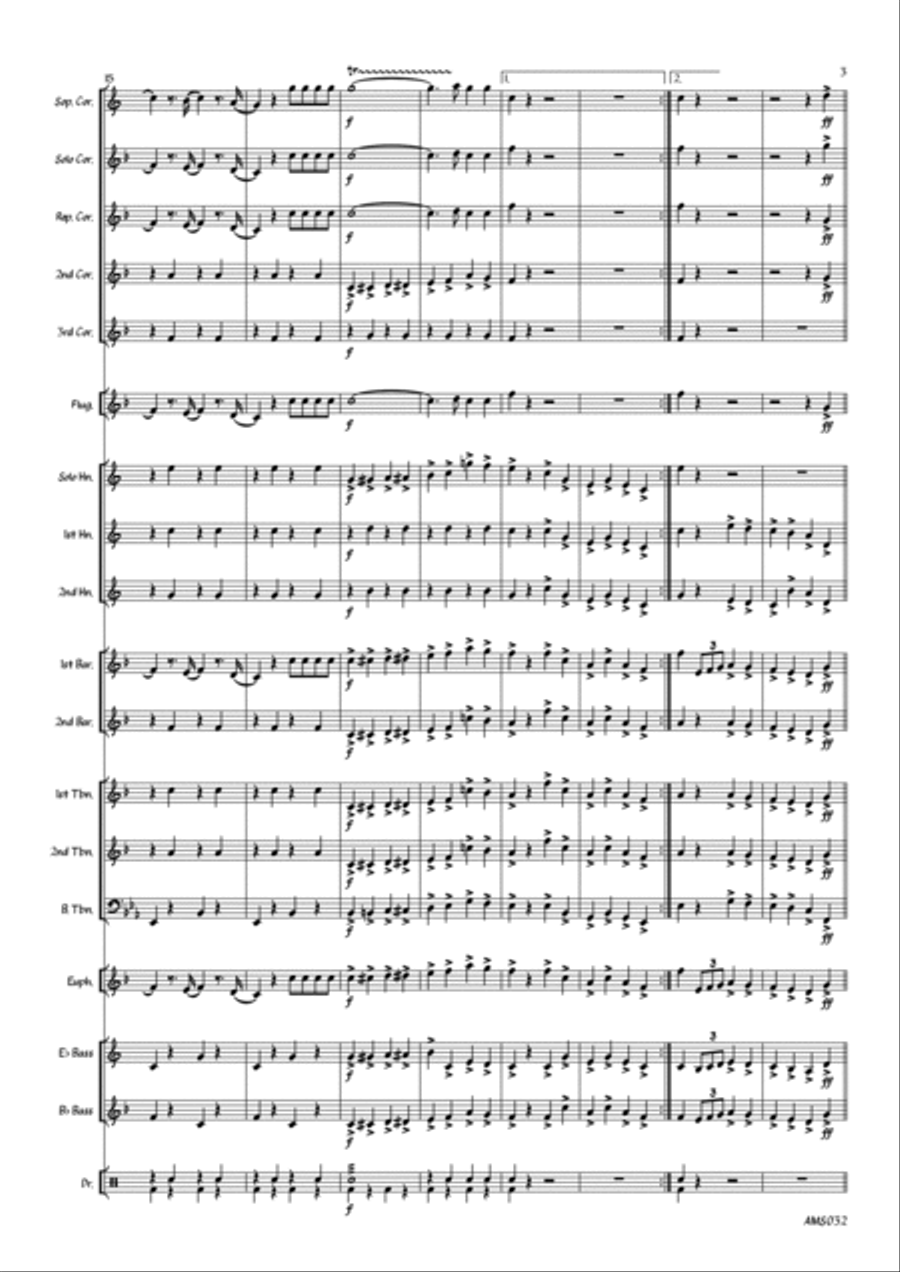Globe And Eagle - Brass Band March Brass Band scores gallery preview page 5