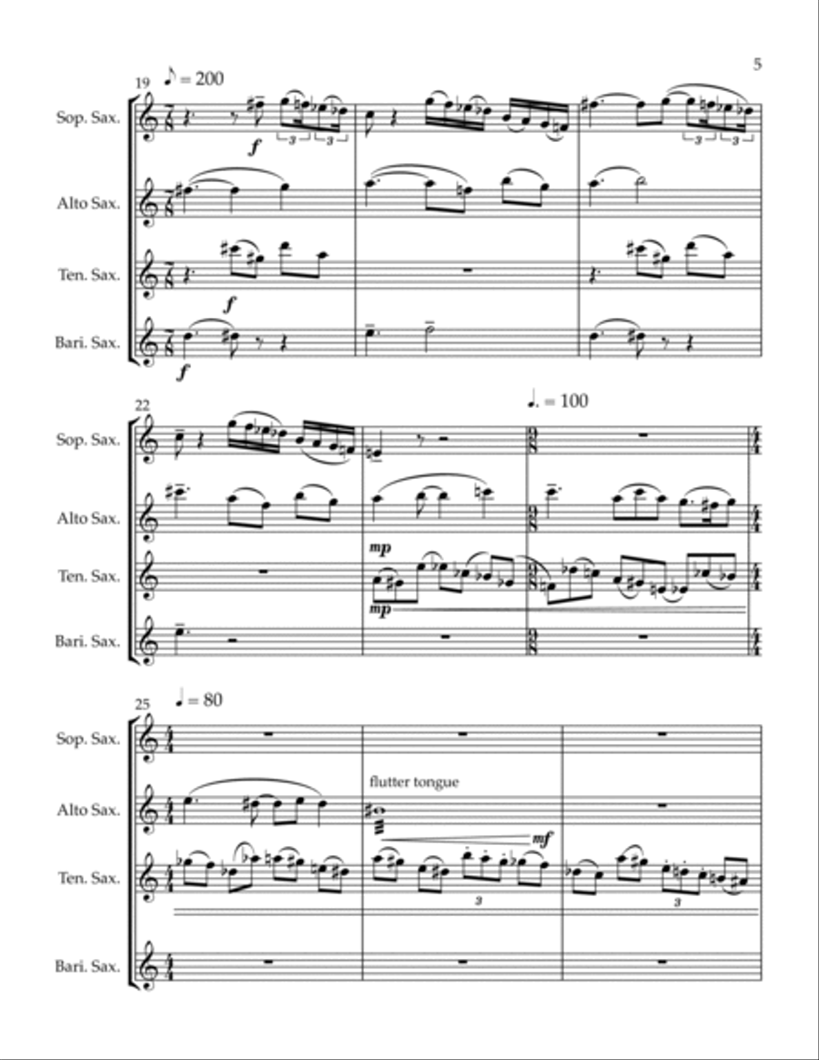 Ancient, Modern Sounds Woodwind Quartet scores gallery preview page 5
