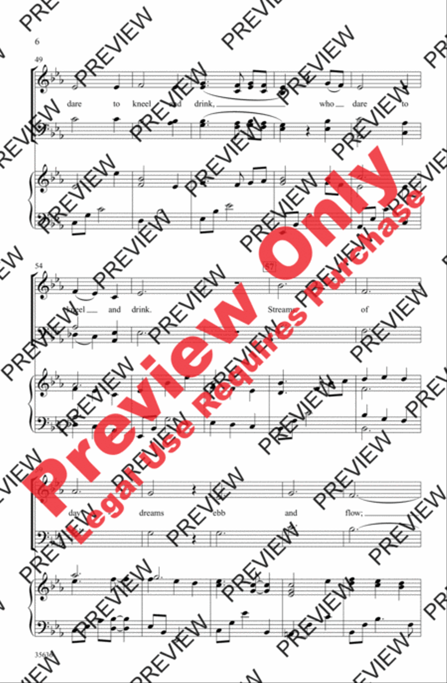 Your Love Was a River 4-Part scores gallery preview page 5