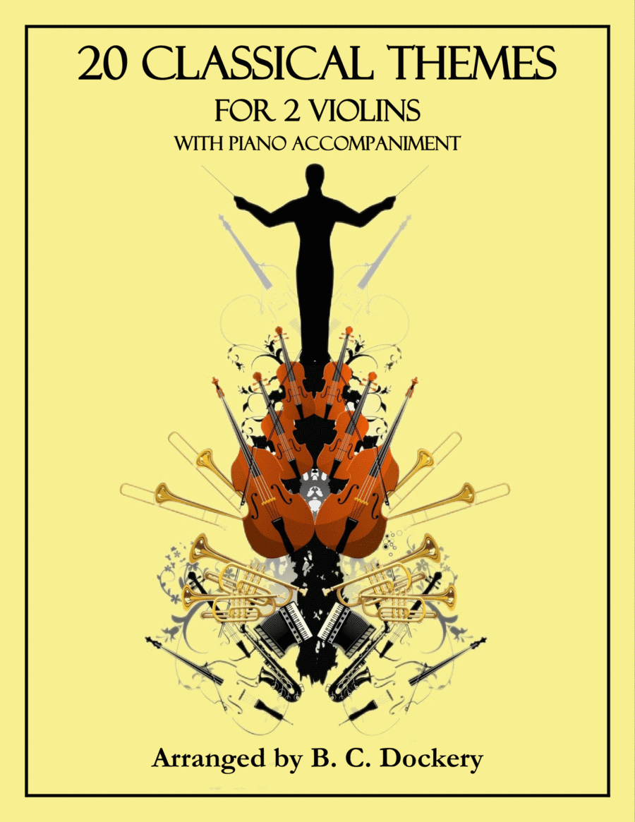 20 Classical Themes for 2 Violins with Piano Accompaniment String Duet scores gallery preview page 1