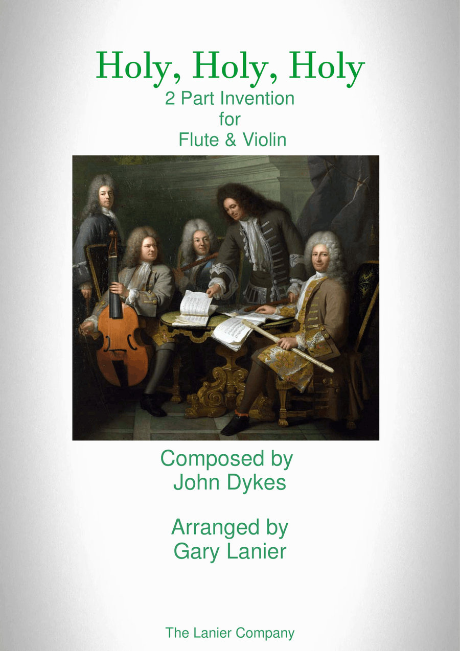 Holy, Holy, Holy (2 Part Invention for Flute and Violin) Flute scores gallery preview page 1