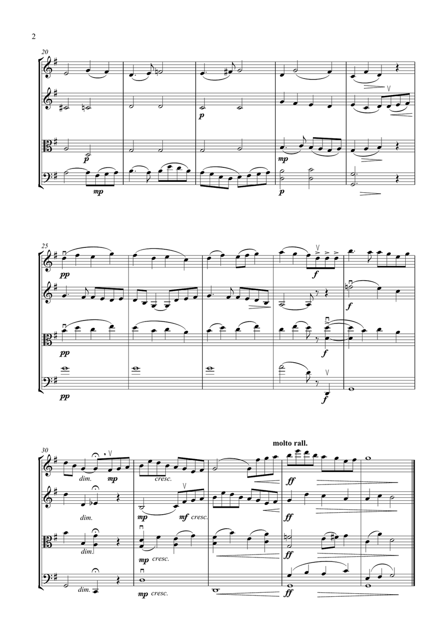 Londonderry Air (Danny Boy) for String Quartet image number null