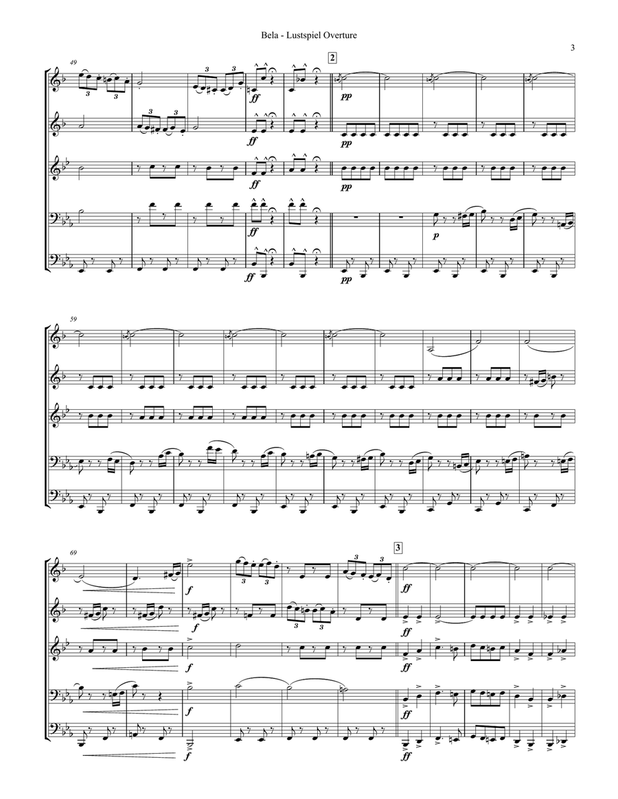 Lustspiel Overture for Brass Quintet Brass Quintet scores gallery preview page 3