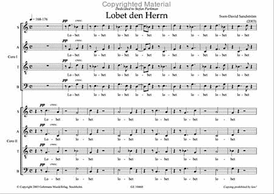 Lobet den Herrn 4-Part scores gallery preview page 2