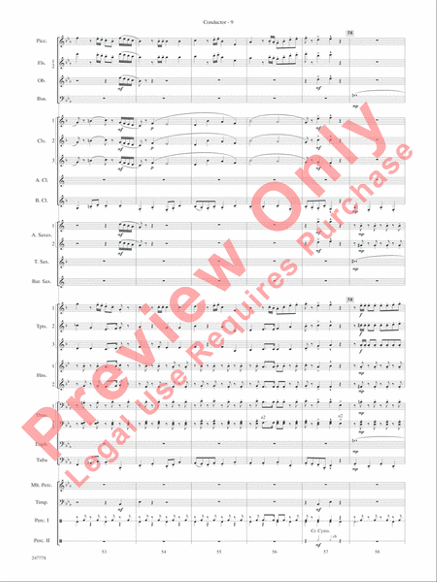 Harry at Hogwarts (from Harry Potter and the Goblet of Fire) Concert Band scores gallery preview page 11