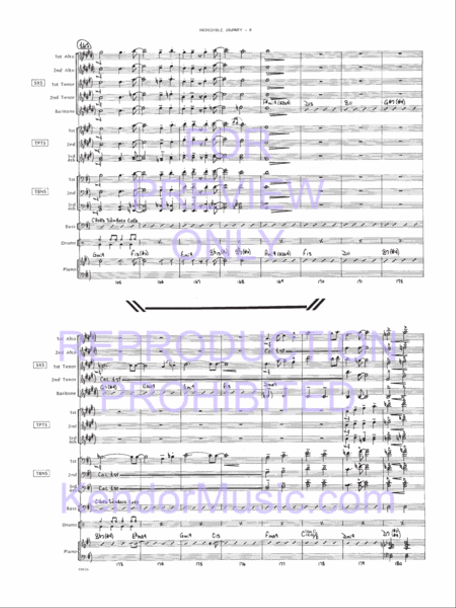 Incredible Journey Incredible Journey Jazz Ensemble scores gallery preview page 9