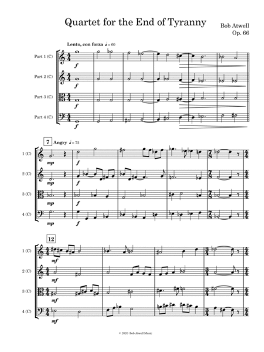 Quartet For The End Of Tyranny Small Ensemble scores gallery preview page 5