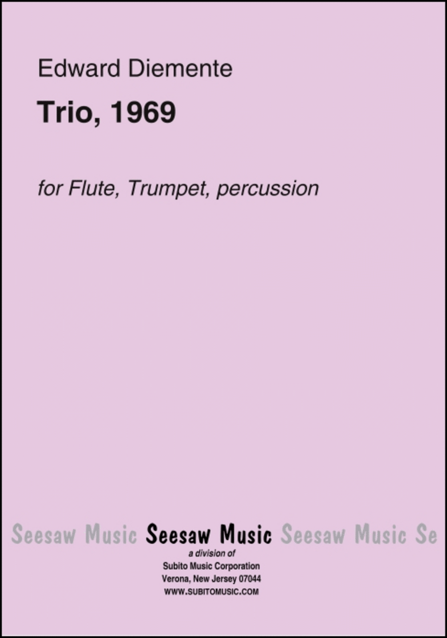 Trio, 1969 Flute scores gallery preview page 1