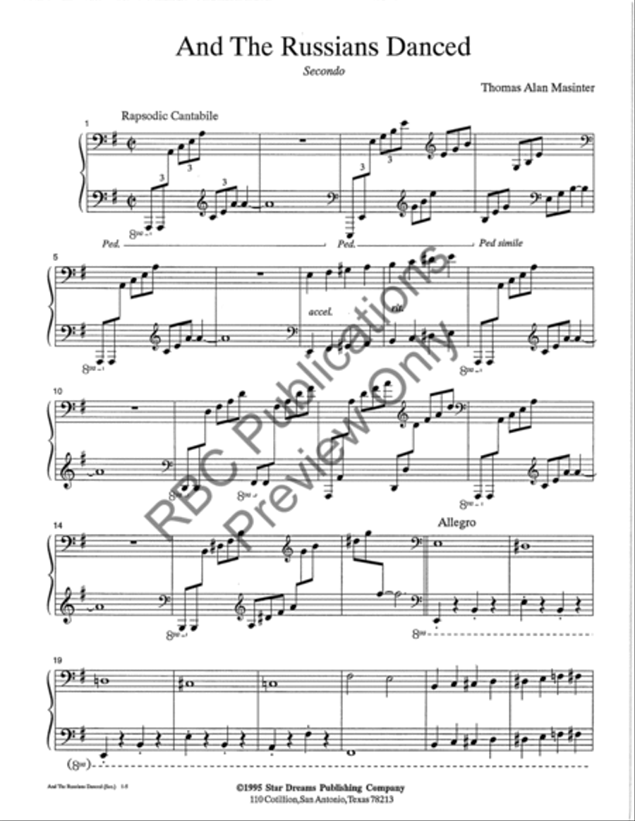 And The Russians Danced! And The Russians Danced! Piano Solo scores gallery preview page 3