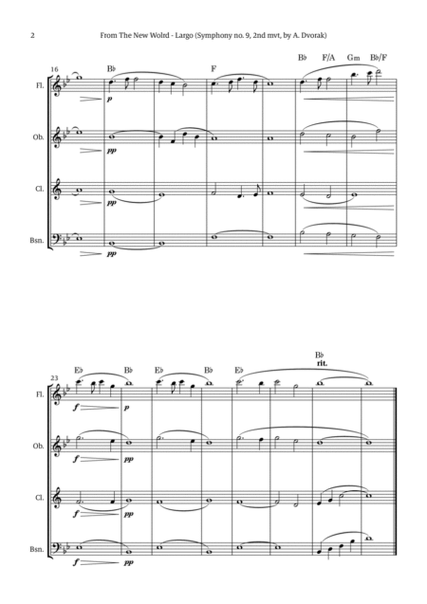 Largo (2nd movement of the Symphony no. 9 'From The New World') image number null