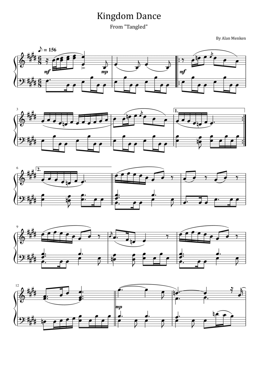 Kingdom Dance Piano Solo scores gallery preview page 1