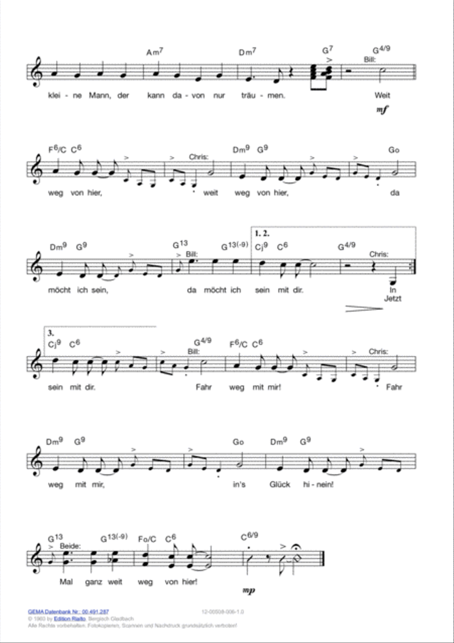 Weit weg von hier Voice scores gallery preview page 3
