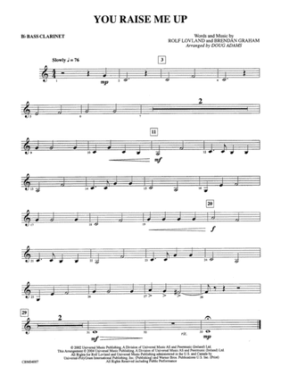 You Raise Me Up: B-flat Bass Clarinet
