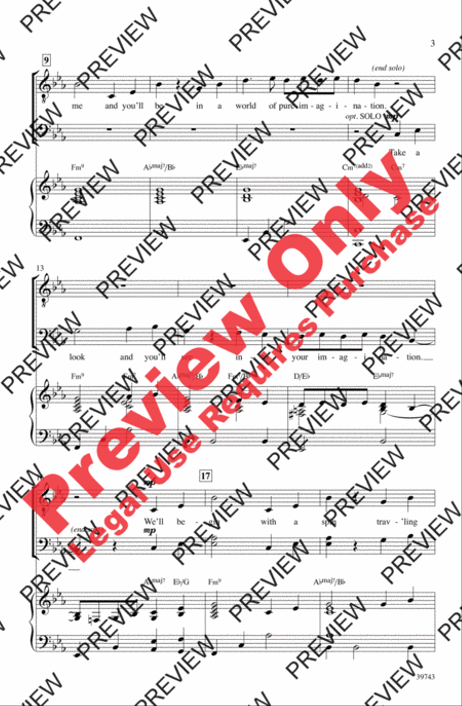 Pure Imagination Men's Choir scores gallery preview page 3