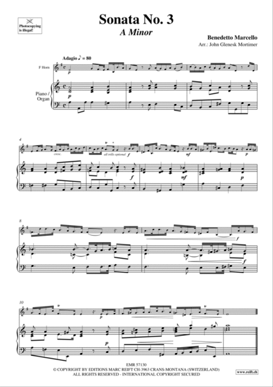 Sonata No. 3 Horn scores gallery preview page 4