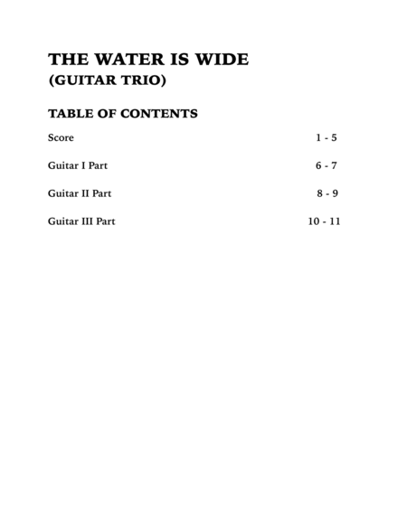The Water is Wide (Guitar Trio) image number null
