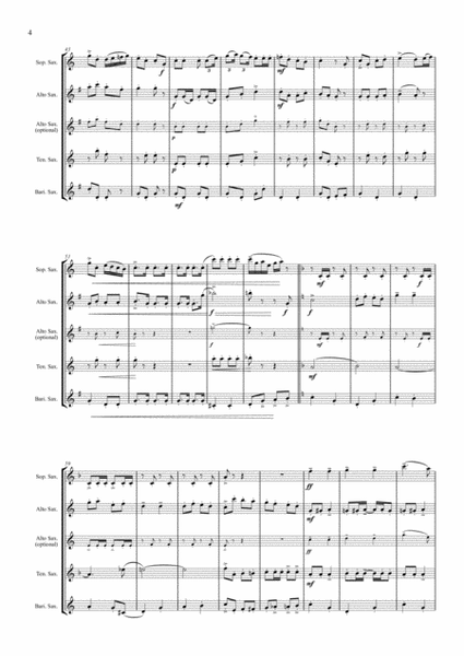Can-Can alla Rossini (Saxophone Quartet / Quintet) - Score image number null
