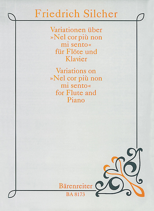 Book cover for Variationen ueber "Nel cor piu non mi sento" aus "La Molinara" von Giovanni Paisiello for Flute and Piano