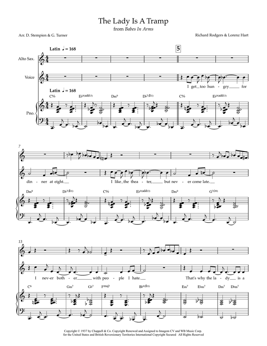 The Lady Is A Tramp Small Ensemble scores gallery preview page 1