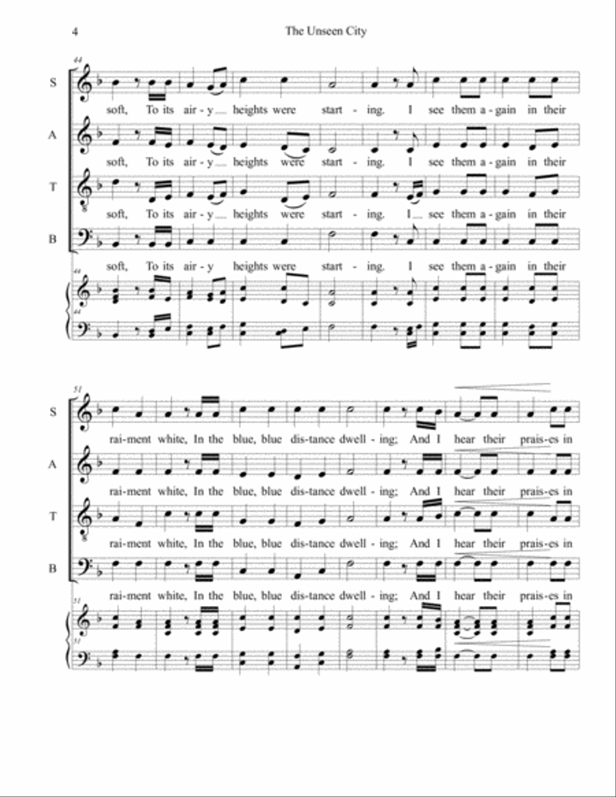 The Unseen City 4-Part scores gallery preview page 4