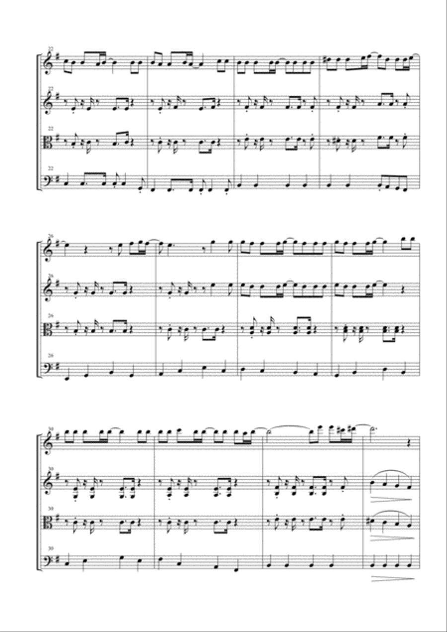 I Will Survive String Quartet scores gallery preview page 3