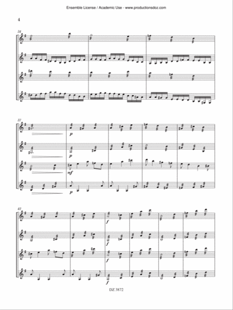 Quatuor pour mandolines Mandolin scores gallery preview page 4
