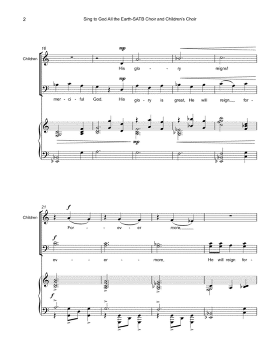 Choral - "Sing to God All the Earth" SATB with Children's Melody Part