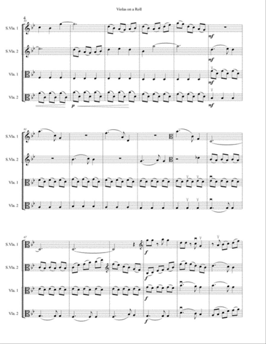 Violas on a Roll Small Ensemble scores gallery preview page 5