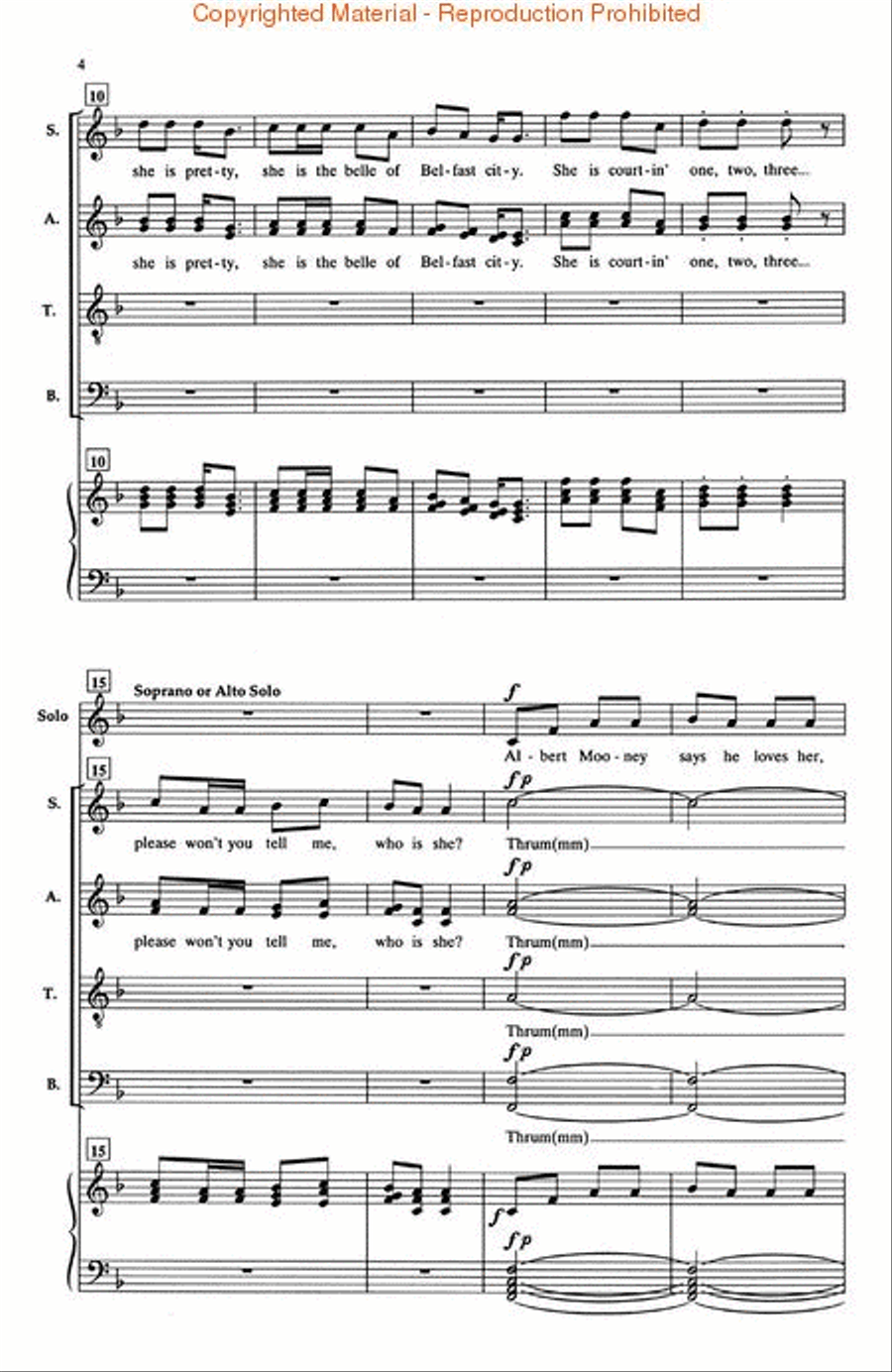 Tell My Ma (SATB divisi) Divisi scores gallery preview page 3