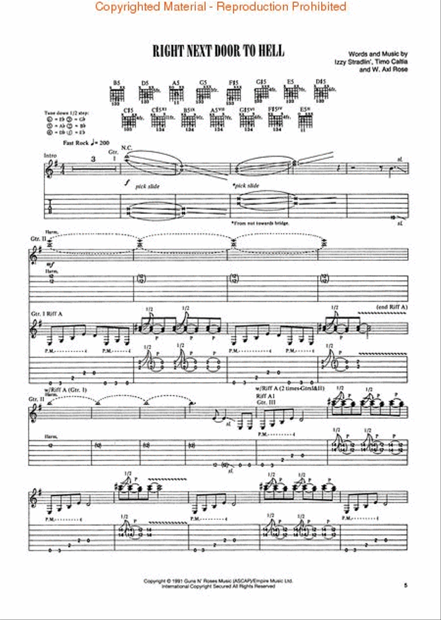Use Your Illusion I Electric Guitar scores gallery preview page 2