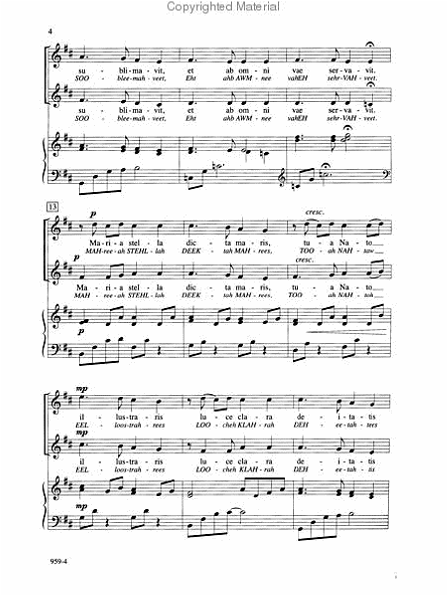 Ave Rosa - SA Octavo Ave Rosa - SA Octavo SA scores gallery preview page 3