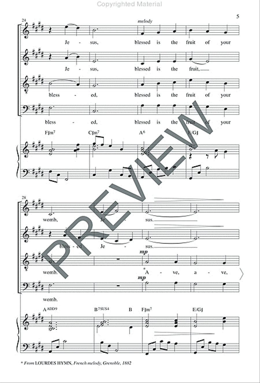 Hail Mary, Full of Grace Hail Mary, Full of Grace 4-Part scores gallery preview page 5