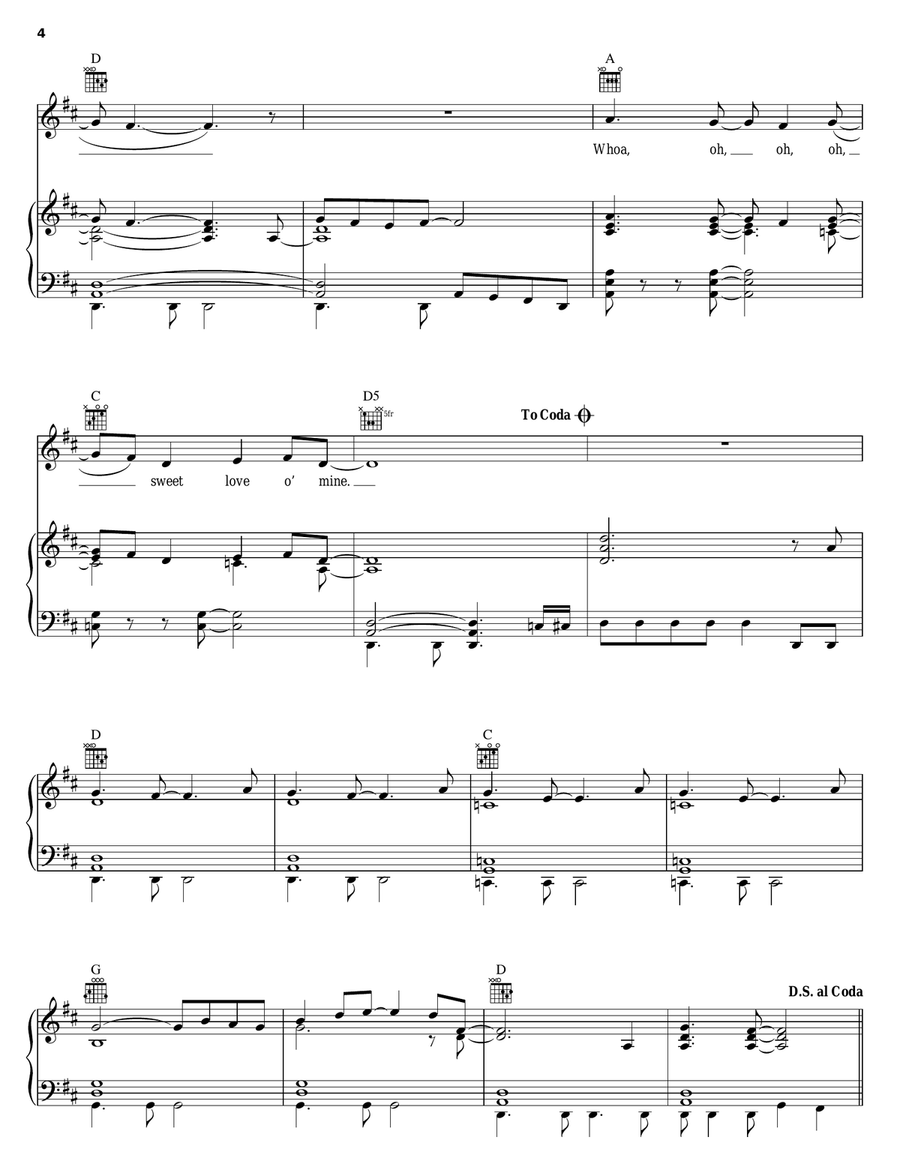 Sweet Child O' Mine Piano, Vocal, Guitar scores gallery preview page 4
