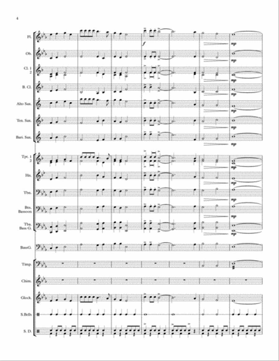 A Christmas Four Concert Band scores gallery preview page 5
