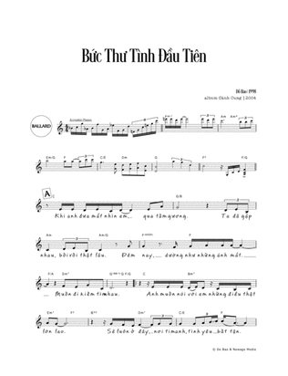 Bức Thư Tình Đầu Tiên (piano reduction, vocal & chords)