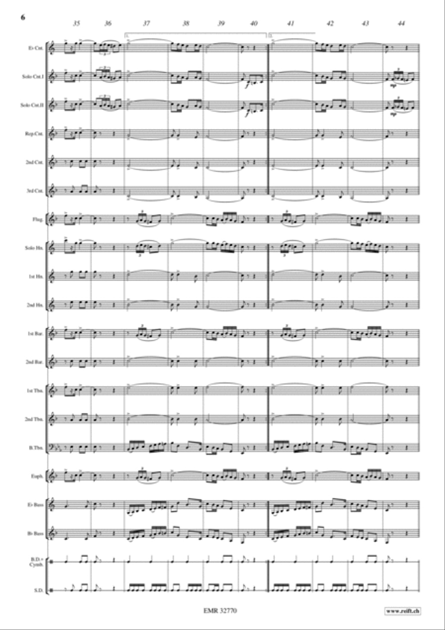 Kiwanis March Kiwanis March Brass Band scores gallery preview page 6
