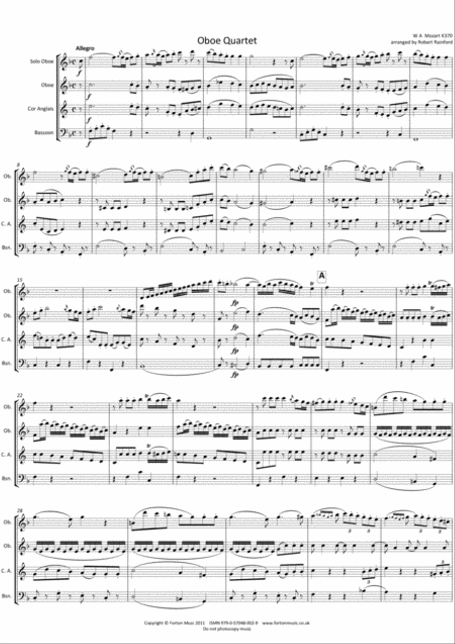 Oboe Quartet Oboe Quartet Woodwind Trio scores gallery preview page 2