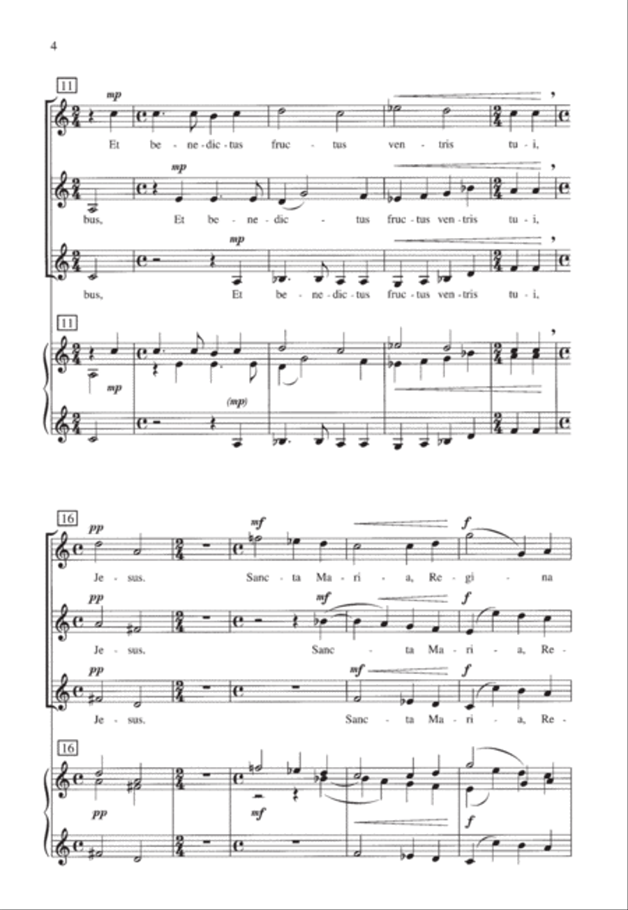 Ave Maria SSA scores gallery preview page 4