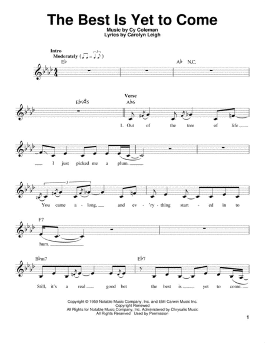 The Best Is Yet To Come The Best Is Yet To Come Voice scores gallery preview page 1