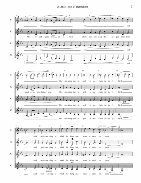 O Little Town of Bethlehem, SSAA a cappella image number null